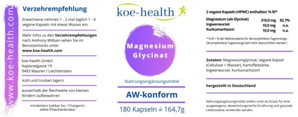 Magnesium-Glycinat Kapseln