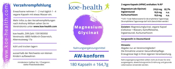 Magnesium-Glycinat Kapseln