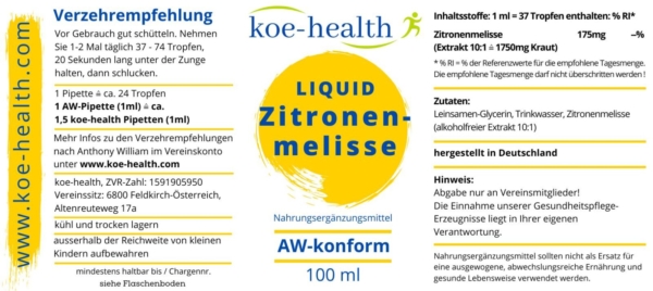 Zitronenmelisse-Liquid