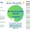 Brennnessel_Etikette Brennnesselblatt-Tropfen